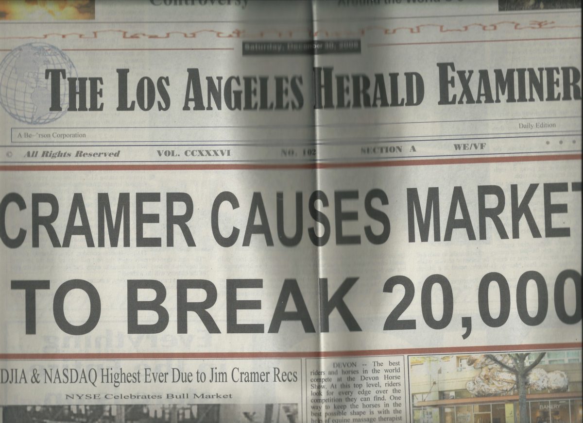 “Jim Cramer Causes Market to Break 20,000”