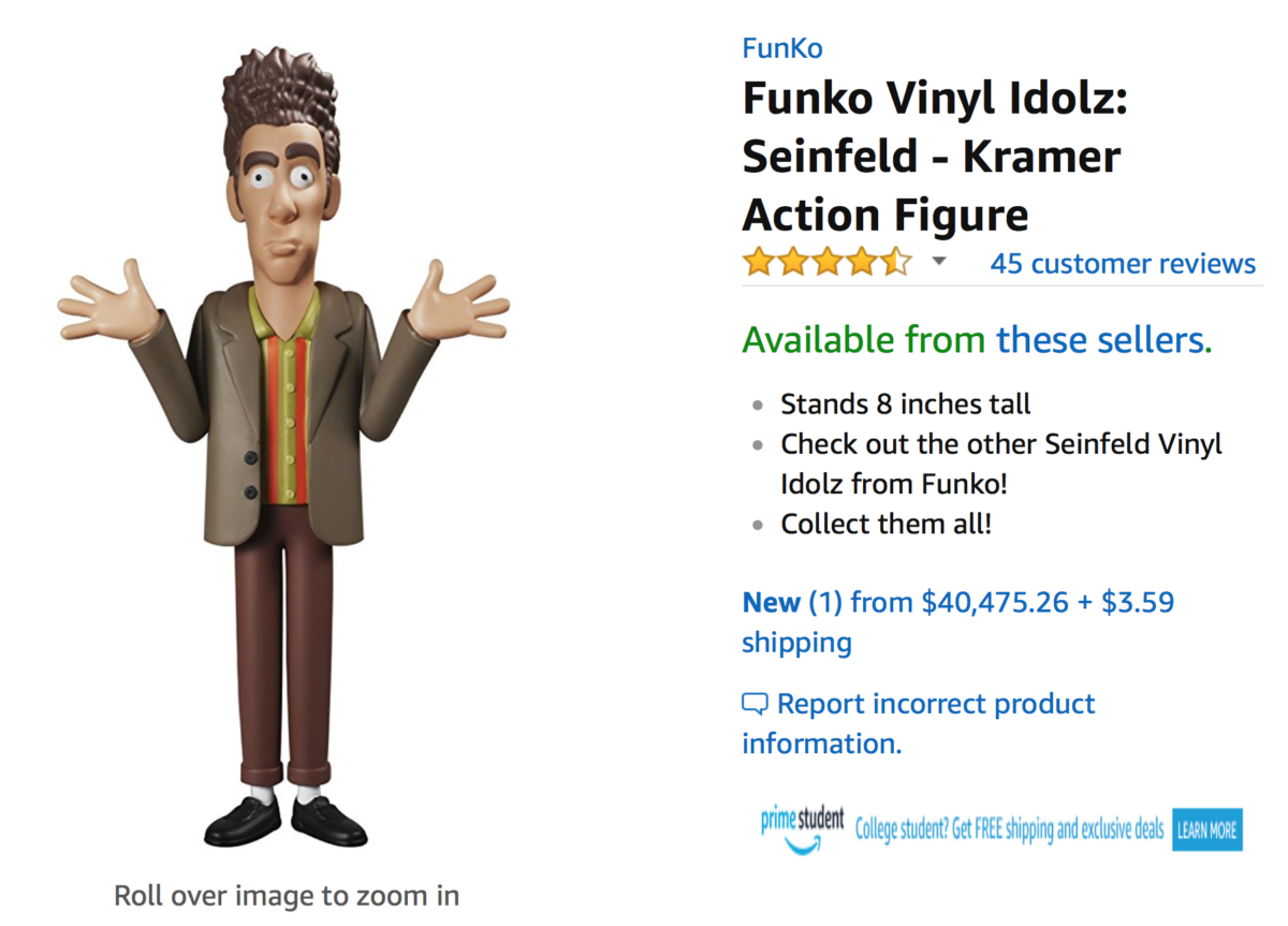 Would You Pay $40,000 for a Kramer Action Figure on Amazon?