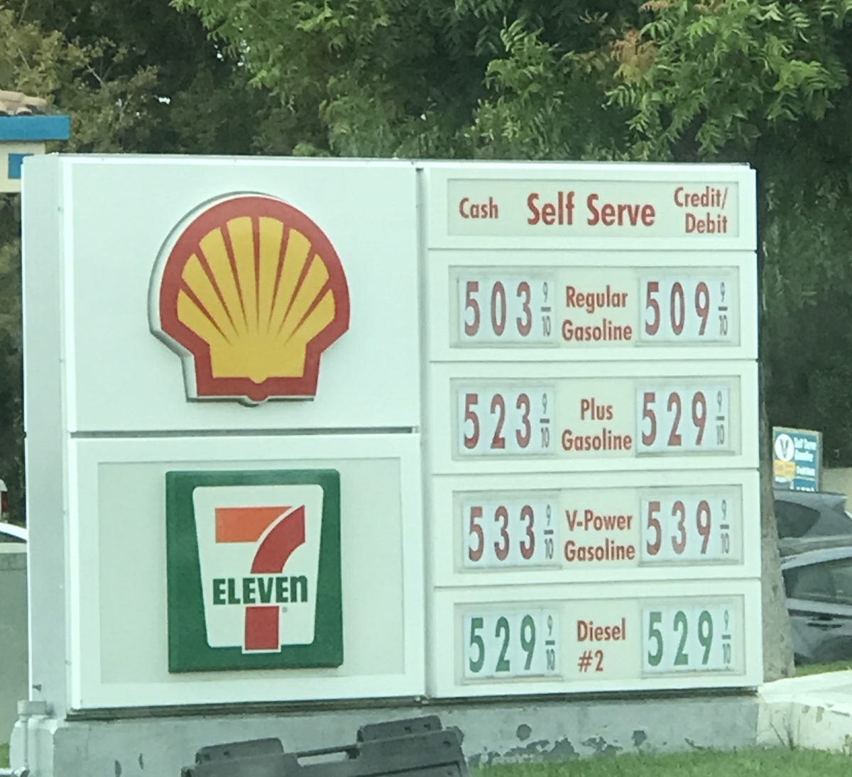 Shell gas prices