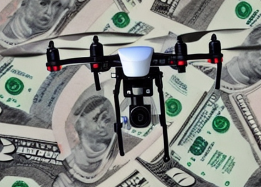 drone with money