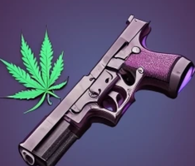 gun and marijuana